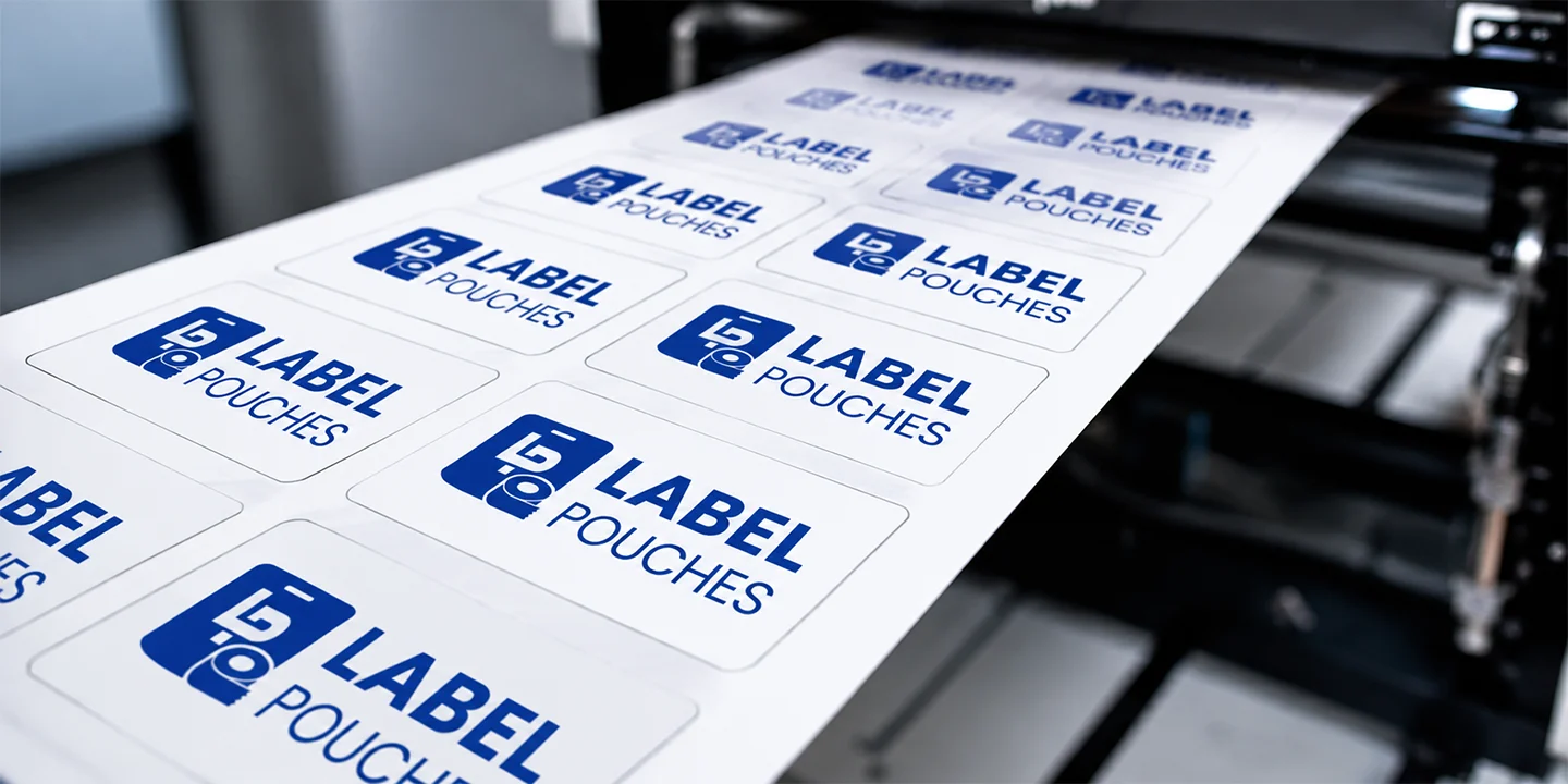 Printing press producing custom kiss-cut sticker sheets on a roll