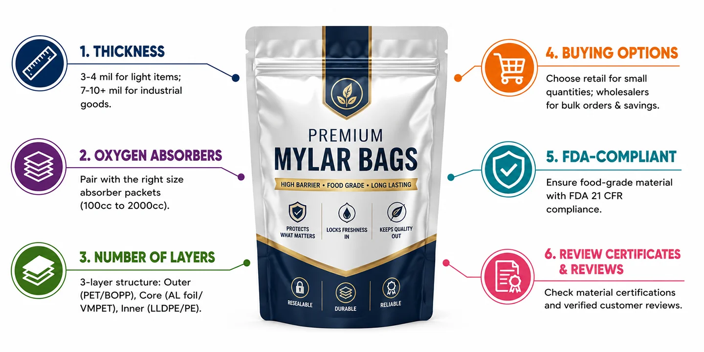 6 key factors to consider before buying Mylar bags
