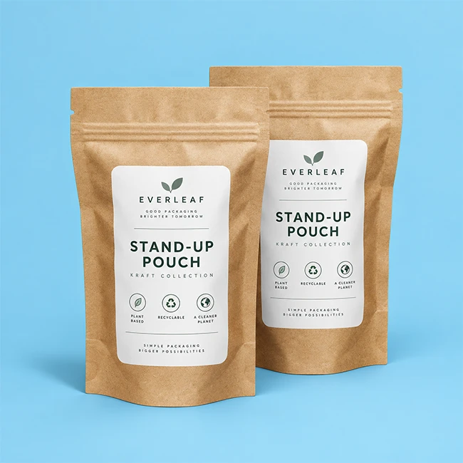kraft paper stand up pouches view 2