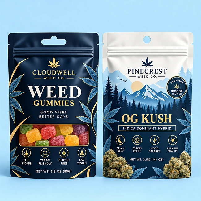 custom weed mylar bags view 4